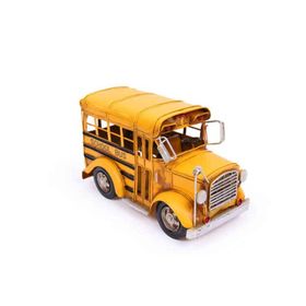 Mnk 1210E-3310 Dekoratif Metal Araba Okul Otobüsü