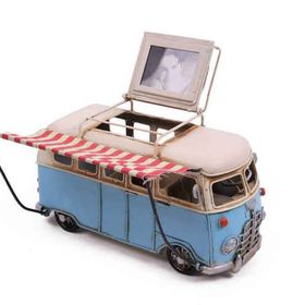 Mnk 1510E-5381 Çerçeveli Kalemlik ve Tenteli Dekoratif Metal Minibüs