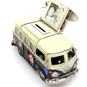 Mnk Çerçeveli ve Kumbaralı 1210E-3394SS Dekoratif Metal Minibüs