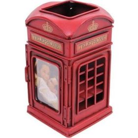 Mnk Dekoratif Çerçeveli 1404B-1262 Metal Londra Telefon Kulübesi Kalemlik