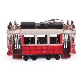 Mnk Home 1104CS-097 Dekoratif Metal Taksim Tramvay