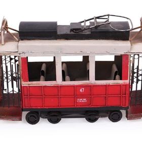 Mnk Home 1104CS-097 Dekoratif Metal Taksim Tramvay