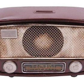 Mnk Home 1210B-1102 Kumbaralı Dekoratif Metal Radyo