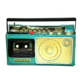 Mnk Home C0313 Dekoratif Metal Radyo Kumbara