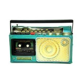 Mnk Home C0313 Dekoratif Metal Radyo Kumbara