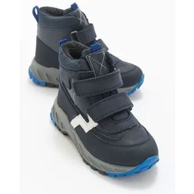 Mnpc 23K4B9786 Lacivert Hakiki Deri Anatomik Erkek Çocuk Trekking Bot