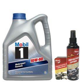 Mobil 1 10W-60 Tam Sentetik 4 lt Motor Yağı + Gojo Araç Bakım Seti