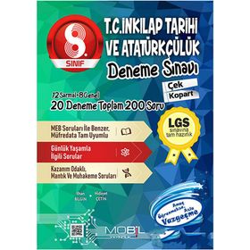 Mobil Yayınları 8. Sınıf T.C. İnkılap Tarihi ve Atatürkçülük 20 Çek Kopart Deneme Sınavı
