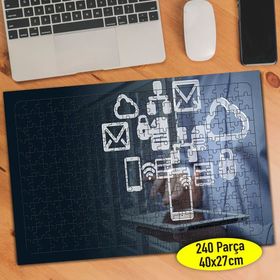 Mobile3 Mobil İnternet Simgeleri 240 Parça Puzzle Yapboz