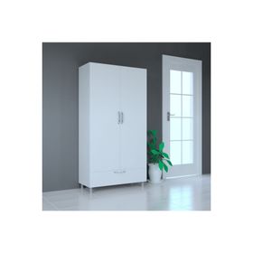Mobilique 2 Kapaklı 90 cm Beyaz Gardrop