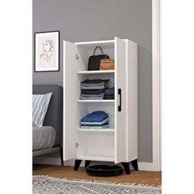 Mobilique 2 Kapaklı Dört Raflı 132 cm Gardırop