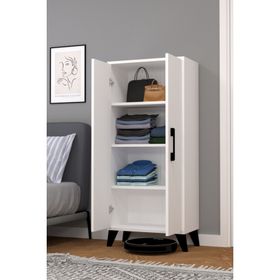 Mobilique 2 Kapaklı Dört Raflı 132 cm Gardırop