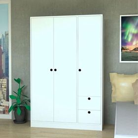 Mobilique 3 Kapaklı 2 Çekmeceli 110 cm Gardırop