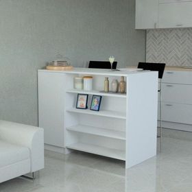 Mobilique Ada Beyaz Çok Amaçlı Mutfak Dolabı