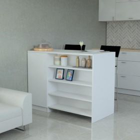 Mobilique Ada Beyaz Çok Amaçlı Mutfak Dolabı