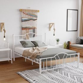 Mobilya Dükkanım ARM145 Beyaz 160x200 Bella Metal Karyola
