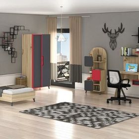 Mobilya Dükkanım WD10134 Simirna 2 Kapılı Genç Odası Takımı