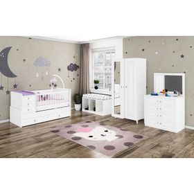 Mobilya Dükkanım WD27123 Helen Sallanır Büyüyen Karyolalı Bebek Odası Takımı