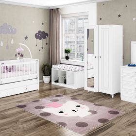 Mobilya Dükkanım WD27123 Helen Sallanır Büyüyen Karyolalı Bebek Odası Takımı