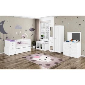 Mobilya Dükkanım WD27123 Helen Sallanır Büyüyen Karyolalı Bebek Odası Takımı
