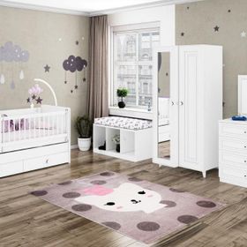 Mobilya Dükkanım WD27123 Helen Sallanır Büyüyen Karyolalı Bebek Odası Takımı