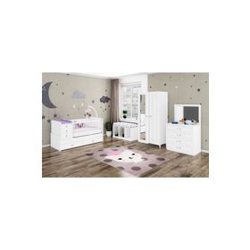 Mobilya Dükkanım WD27123 Helen Sallanır Büyüyen Karyolalı Bebek Odası Takımı