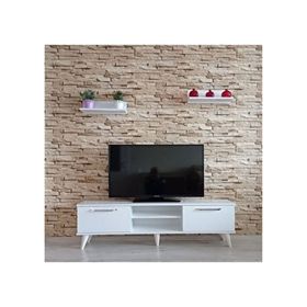 Mobilya Sepeti MS 10 Raflı Beyaz Tv Ünitesi