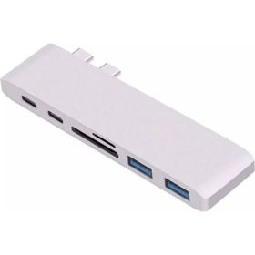 Mobitell 7in1 Type-C to PD 2xUSB Type-C HDTV SD TF Dönüştürücü Adaptör
