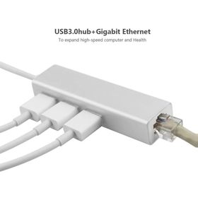 Mobitell Type-c To 3x Usb Hub Ve Gigabit Ethernet Adaptör