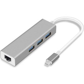 Mobitell Type-c To 3x Usb Hub Ve Gigabit Ethernet Adaptör