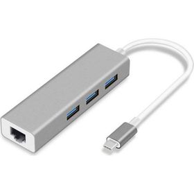Mobitell Type-c To 3x Usb Hub Ve Gigabit Ethernet Adaptör