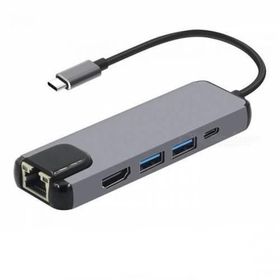 Mobitell Type-C to 4k HDMI RJ45 5 in 1 Dönüştürücü Adaptör
