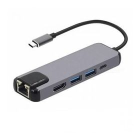 Mobitell Type-C to 4k HDMI RJ45 5 in 1 Dönüştürücü Adaptör