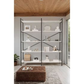 Mobitopya Nilamu Beyaz 150 cm Organizer Ofis Ev 150*170*34 5 Raflı Kitaplık