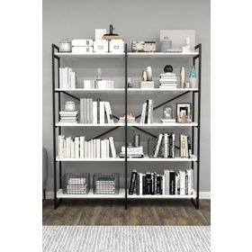 Mobitopya Nilamu Beyaz 150 cm Organizer Ofis Ev 150*170*34 5 Raflı Kitaplık