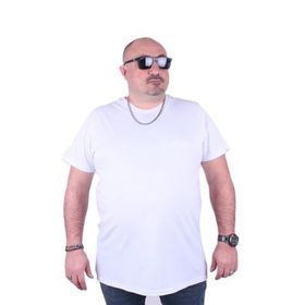 Moc Grande 11100 Büyük Beden Basic Beyaz Erkek T-shirt