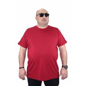 Moc Grande 11100 Büyük Beden Basic Bordo Erkek T-shirt