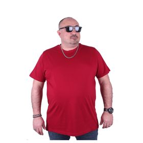 Moc Grande 11100 Büyük Beden Basic Bordo Erkek T-shirt