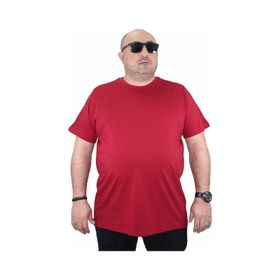 Moc Grande 11100 Büyük Beden Basic Bordo Erkek T-shirt