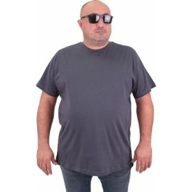 Moc Grande 11100 Büyük Beden Basic Füme Erkek T-shirt