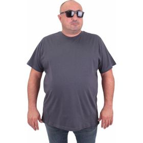 Moc Grande 11100 Büyük Beden Basic Füme Erkek T-shirt
