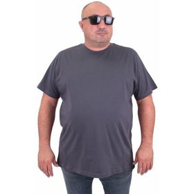 Moc Grande 11100 Büyük Beden Basic Füme Erkek T-shirt