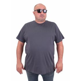 Moc Grande 11100 Büyük Beden Basic Füme Erkek T-shirt