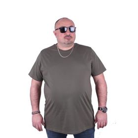 Moc Grande 11100 Büyük Beden Basic Haki Erkek T-shirt
