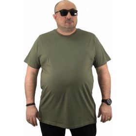Moc Grande 11100 Büyük Beden Basic Haki Erkek T-shirt