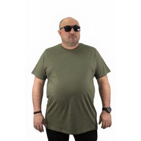 Moc Grande 11100 Büyük Beden Basic Haki Erkek T-shirt