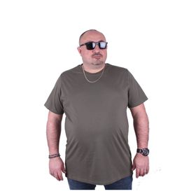 Moc Grande 11100 Büyük Beden Basic Haki Erkek T-shirt