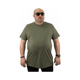 Moc Grande 11100 Büyük Beden Basic Haki Erkek T-shirt