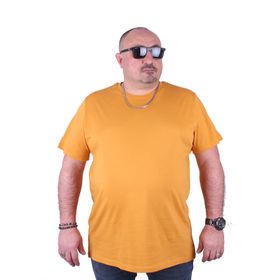 Moc Grande 11100 Büyük Beden Basic Hardal Erkek T-shirt