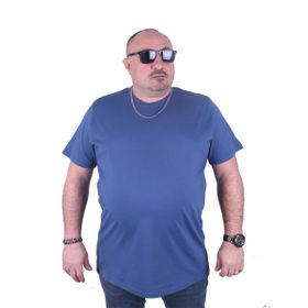 Moc Grande 11100 Büyük Beden Basic İndigo Erkek T-shirt